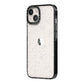 White Star iPhone 14 Black Impact Case Side Angle on Silver phone