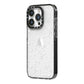 White Star iPhone 14 Pro Black Impact Case Side Angle on Silver phone