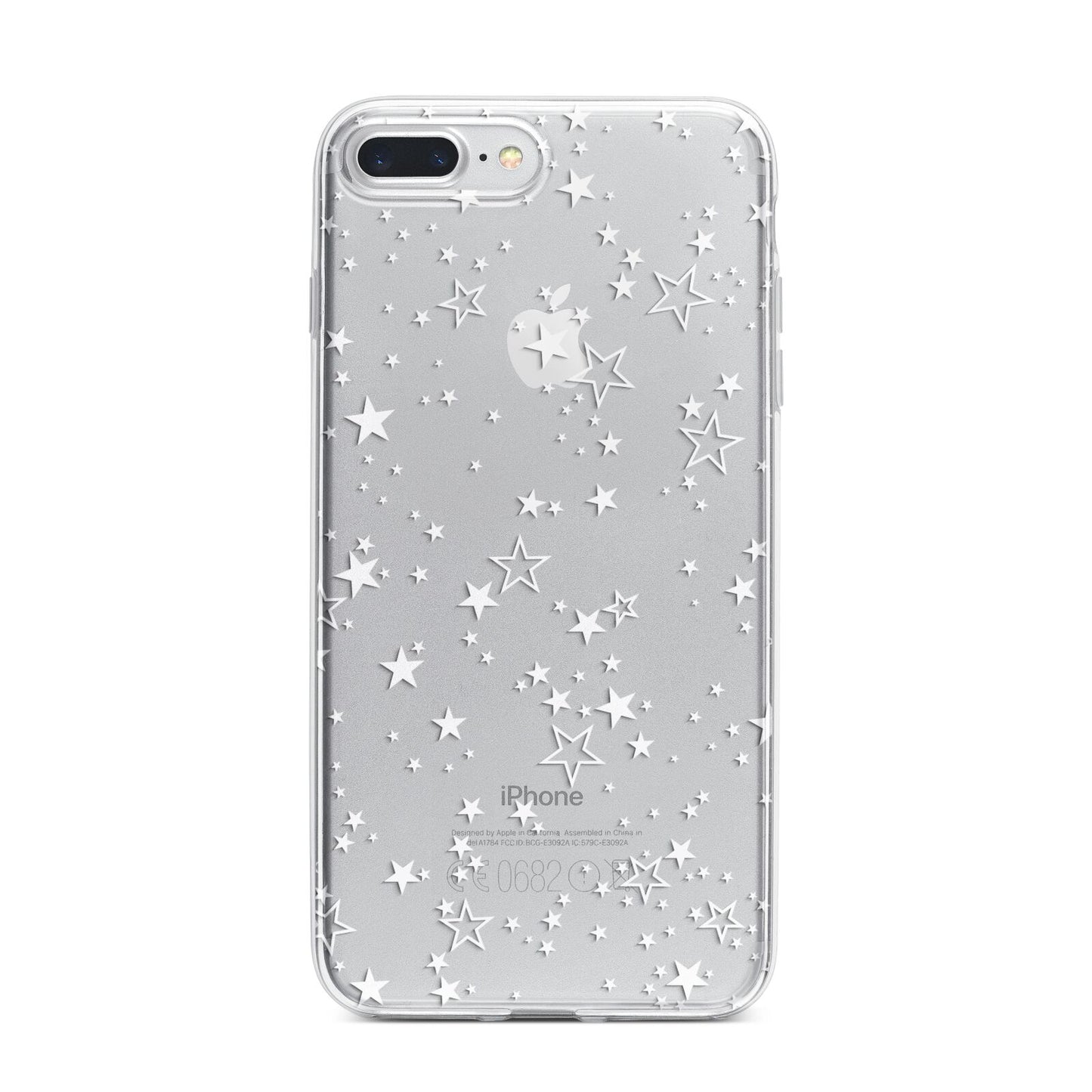 White Star iPhone 7 Plus Bumper Case on Silver iPhone