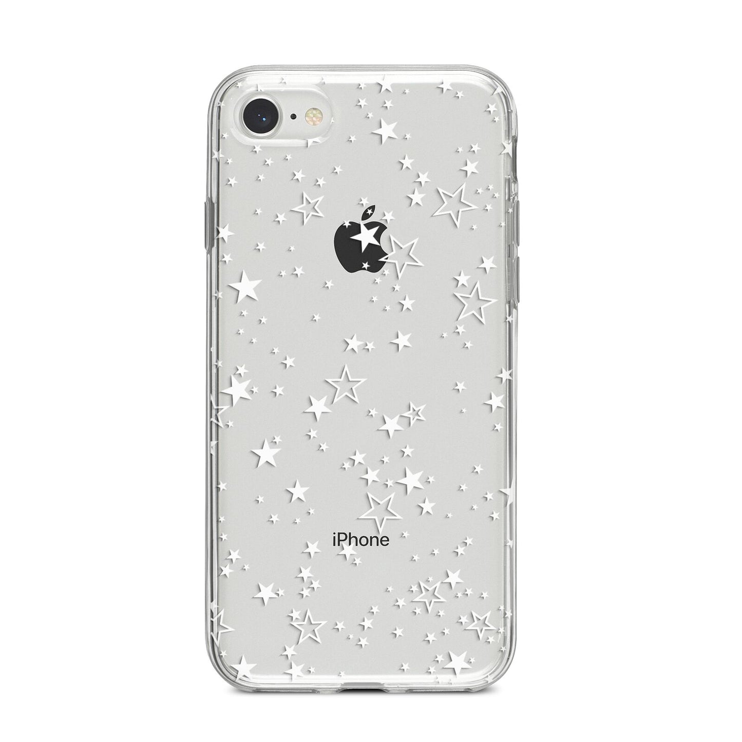 White Star iPhone 8 Bumper Case on Silver iPhone