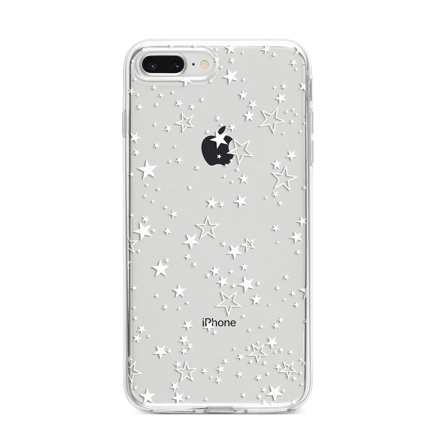 White Star iPhone 8 Plus Bumper Case on Silver iPhone