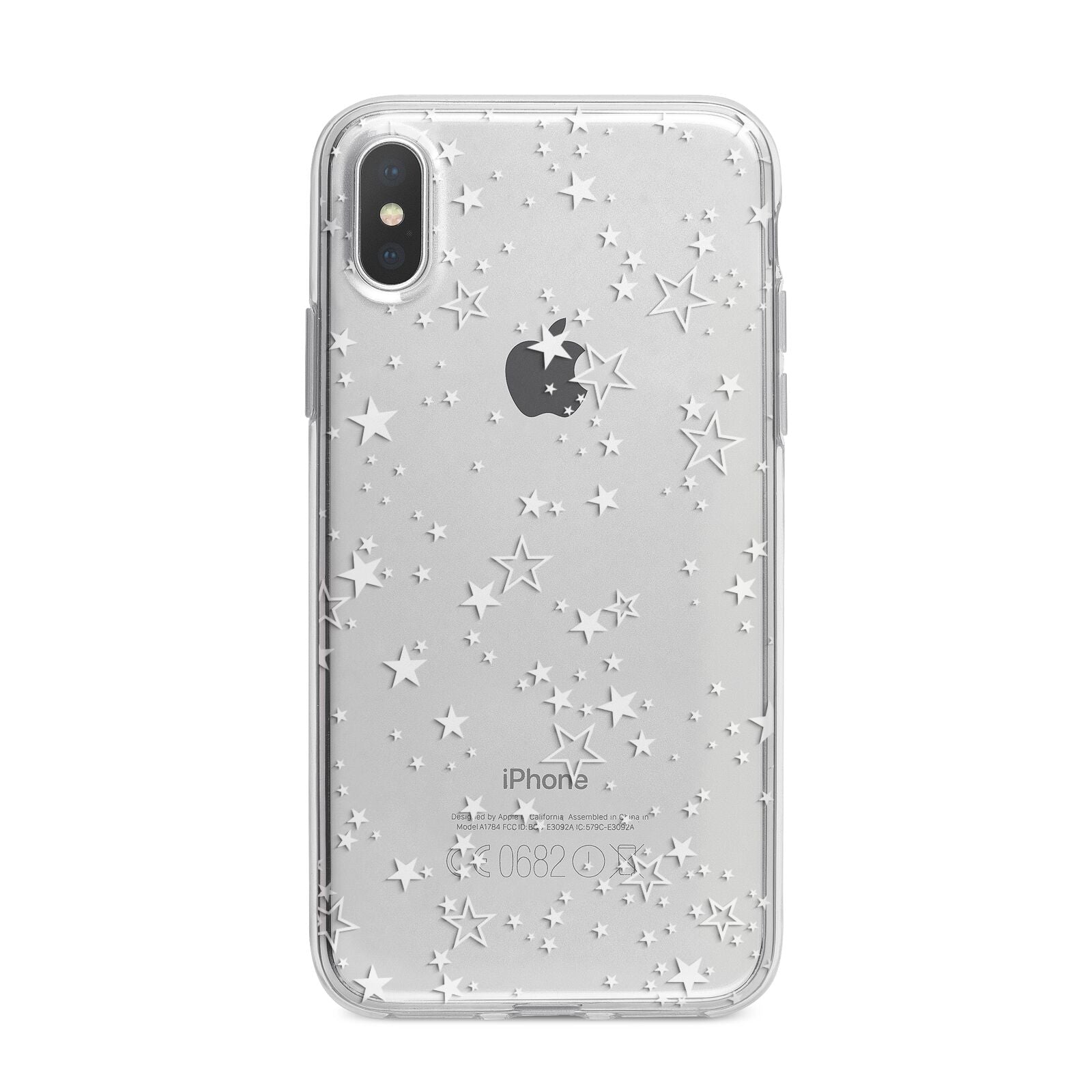 White Star iPhone X Bumper Case on Silver iPhone Alternative Image 1