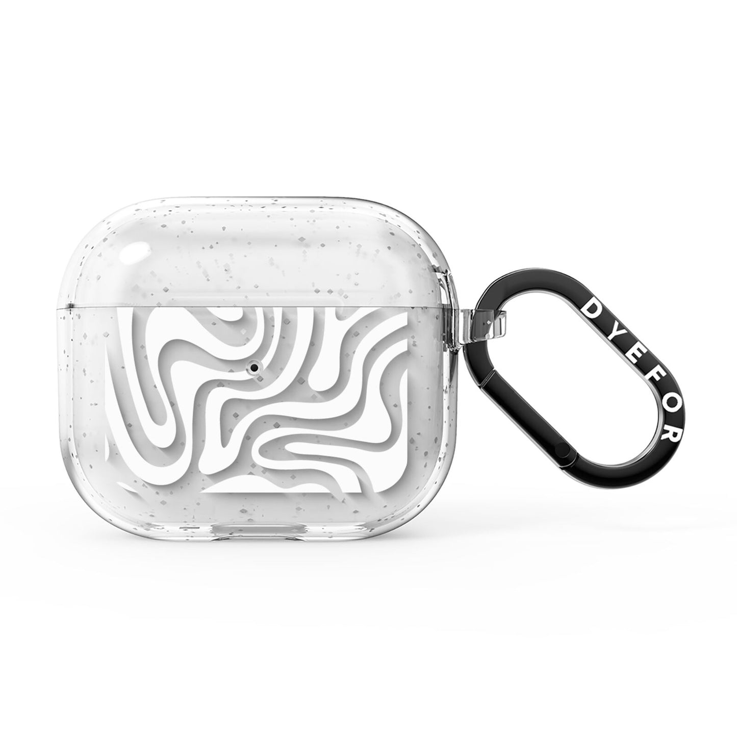 White Swirl AirPods Glitter Case 3rd Gen
