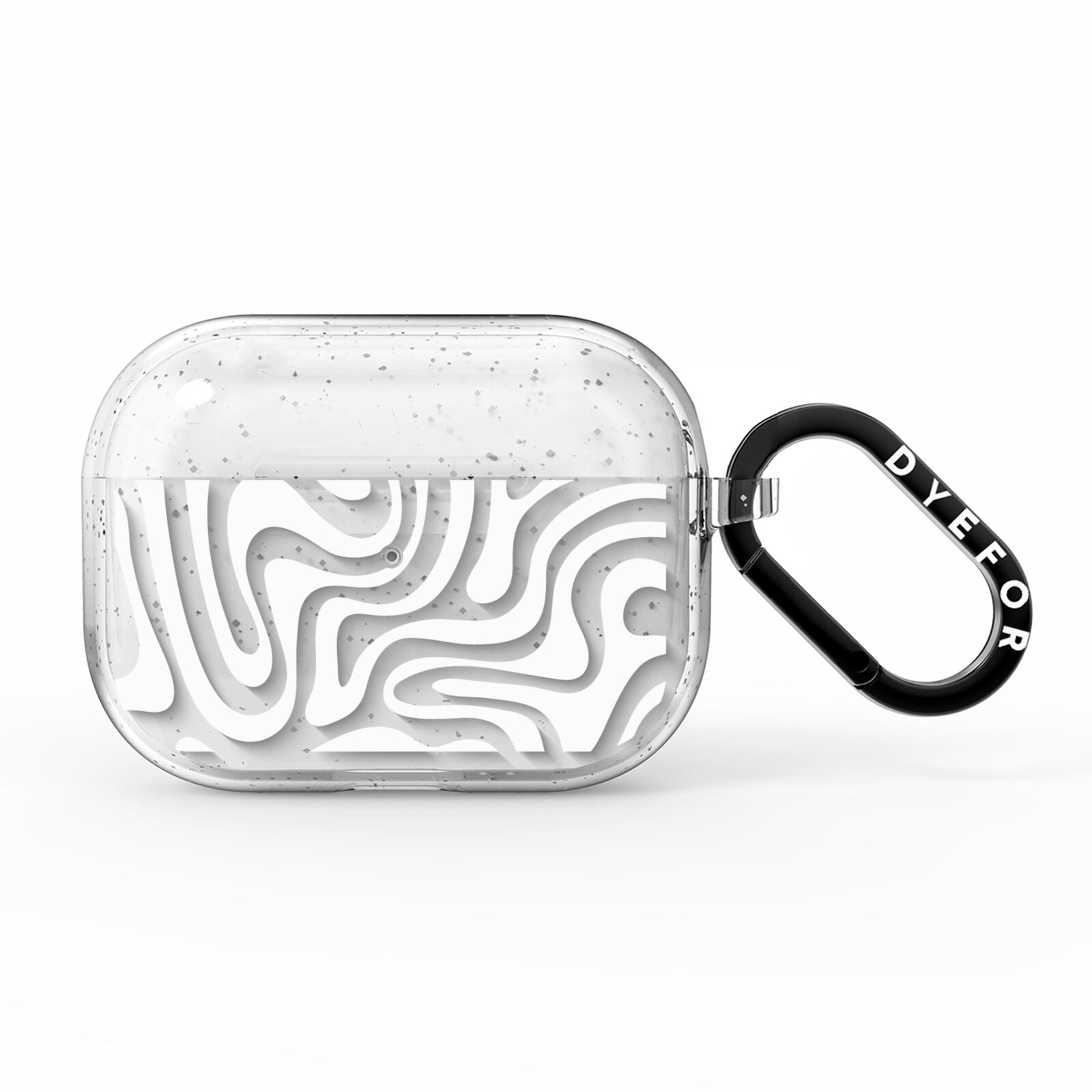 White Swirl AirPods Pro Glitter Case