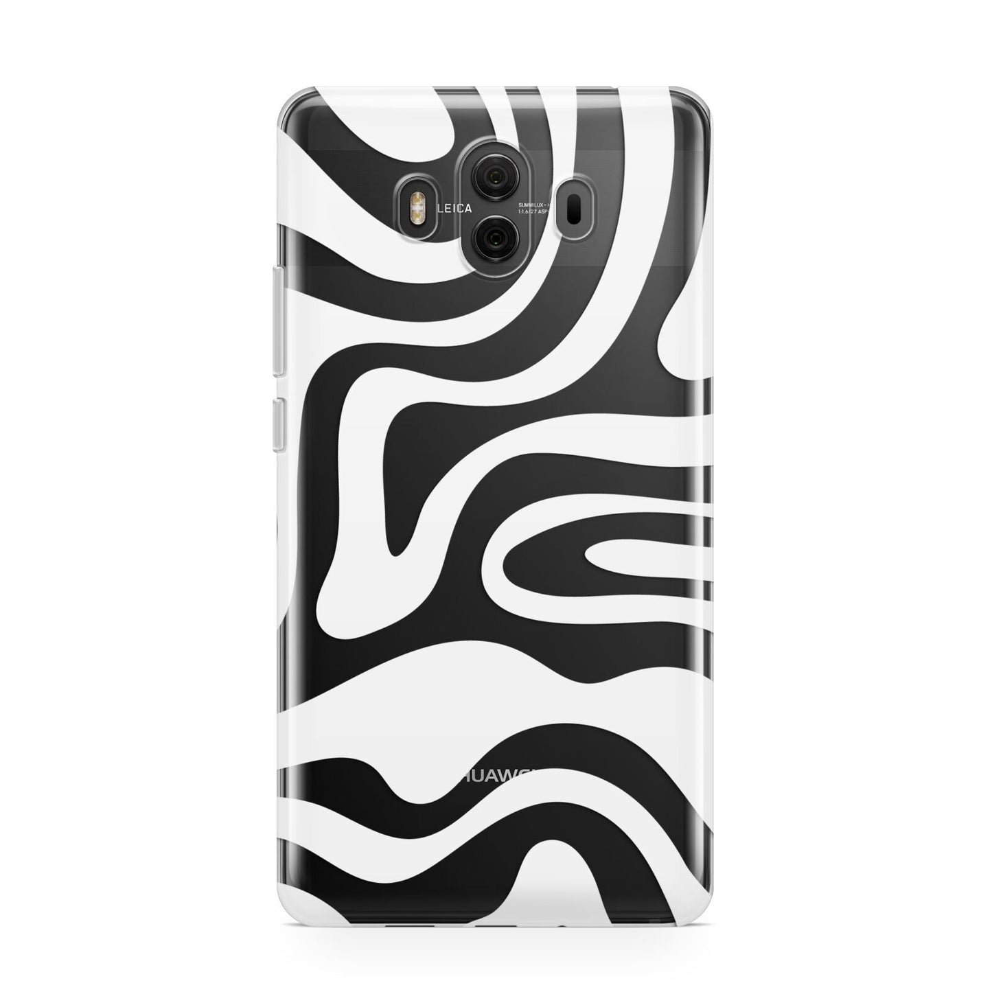 White Swirl Huawei Mate 10 Protective Phone Case