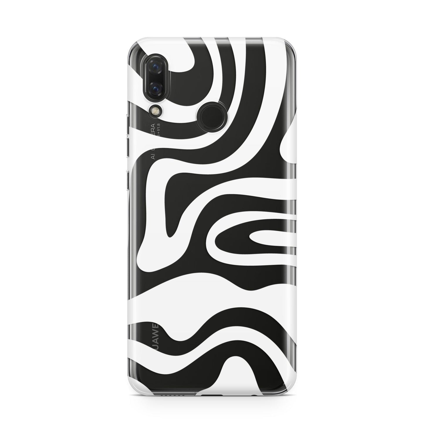 White Swirl Huawei Nova 3 Phone Case