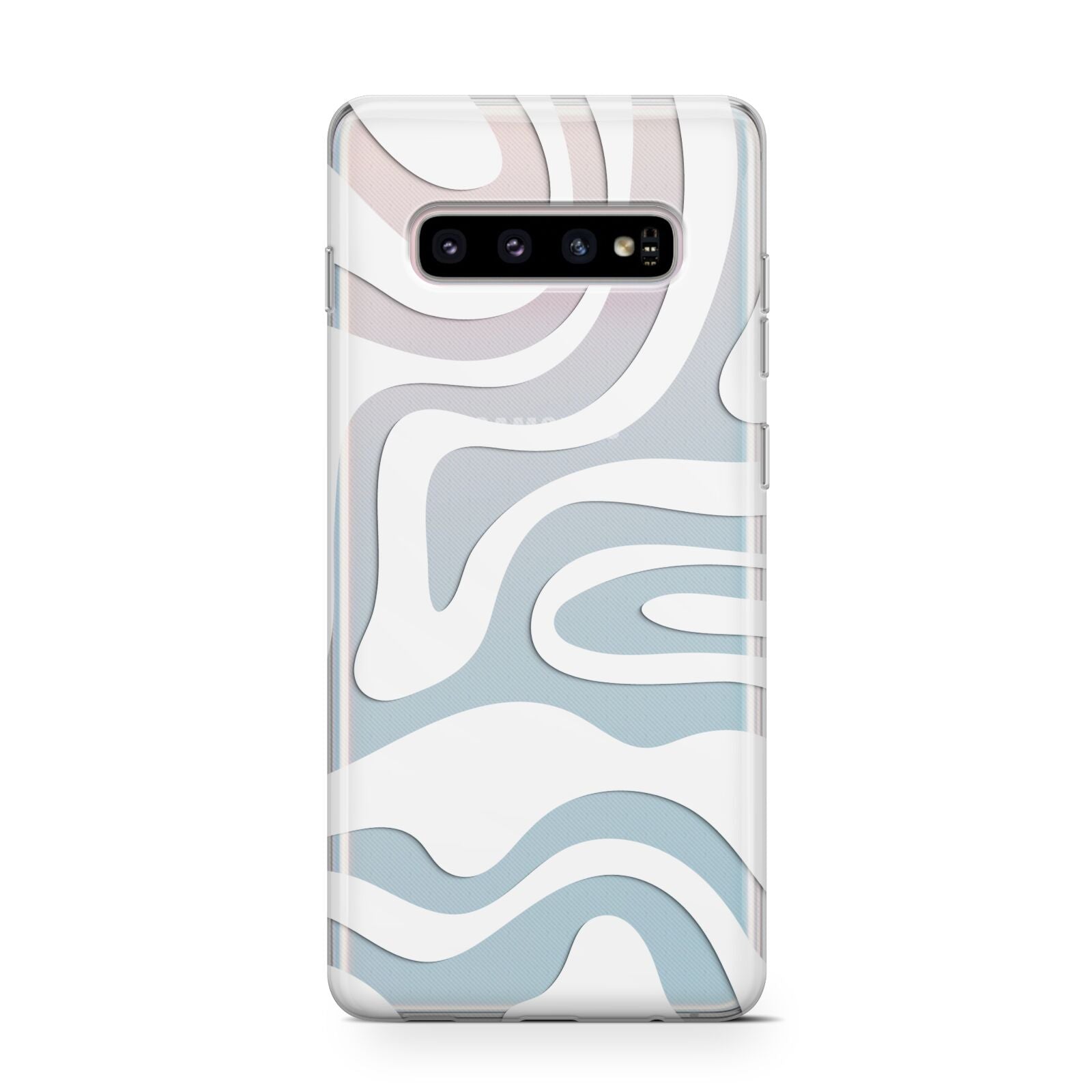 White Swirl Protective Samsung Galaxy Case