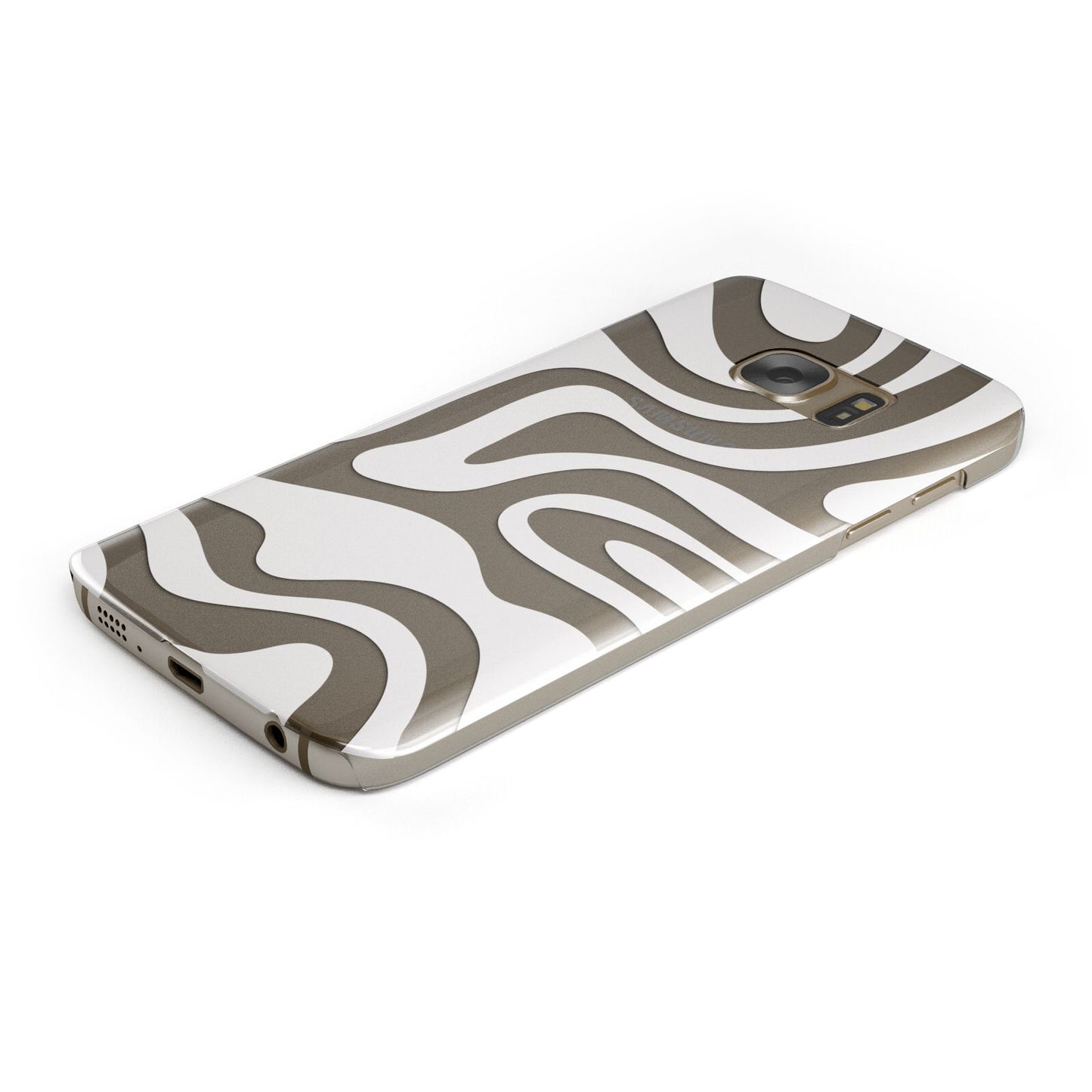 White Swirl Samsung Galaxy Case Bottom Cutout