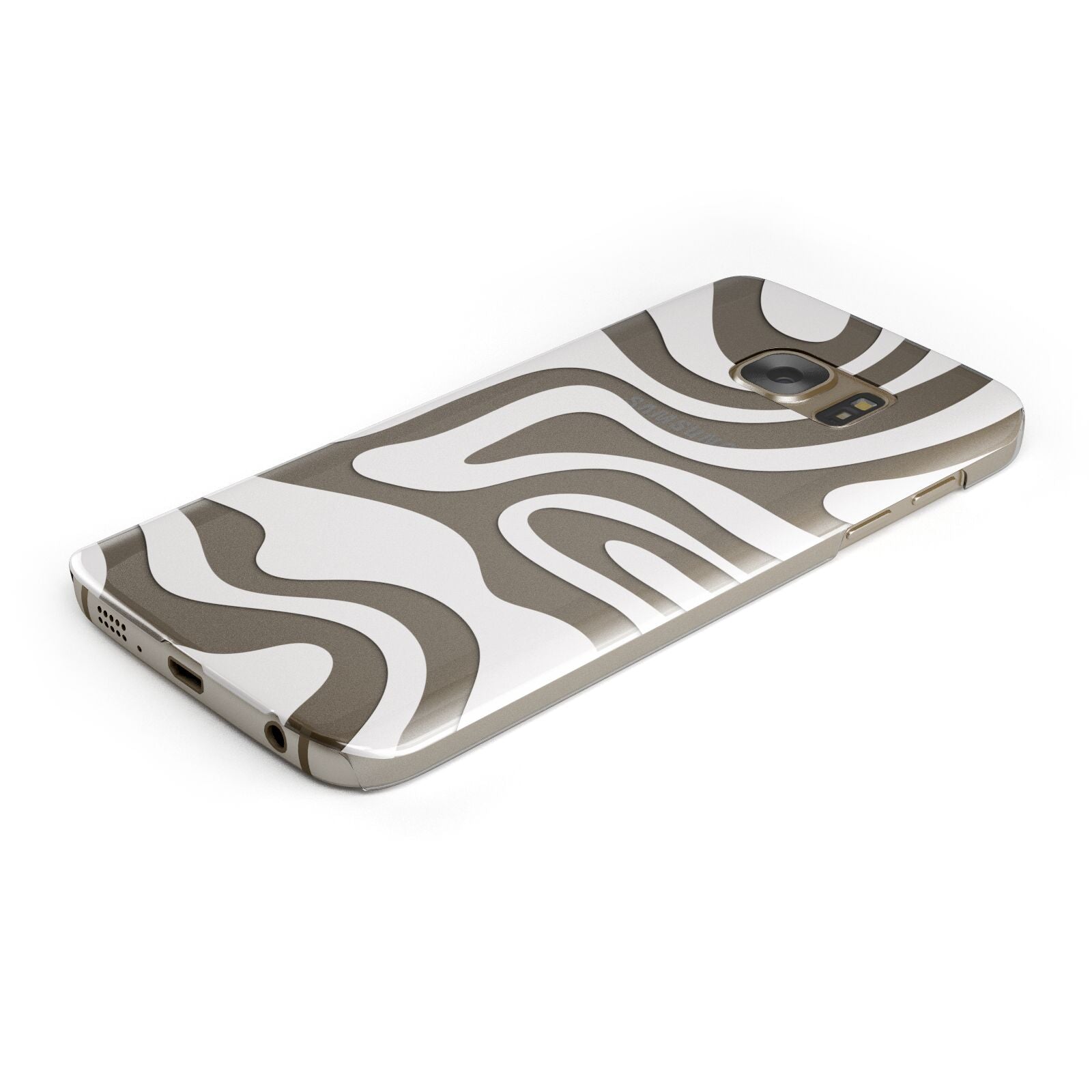 White Swirl Samsung Galaxy Case Bottom Cutout