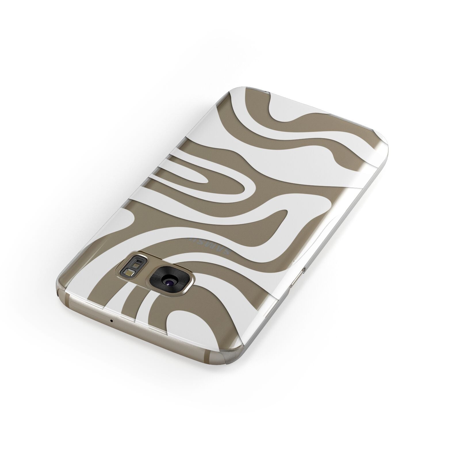 White Swirl Samsung Galaxy Case Front Close Up
