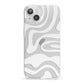 White Swirl iPhone 13 Clear Bumper Case