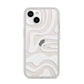 White Swirl iPhone 14 Clear Tough Case Starlight