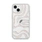 White Swirl iPhone 14 Glitter Tough Case Starlight