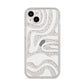 White Swirl iPhone 14 Plus Glitter Tough Case Starlight