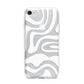 White Swirl iPhone 7 Bumper Case on Silver iPhone