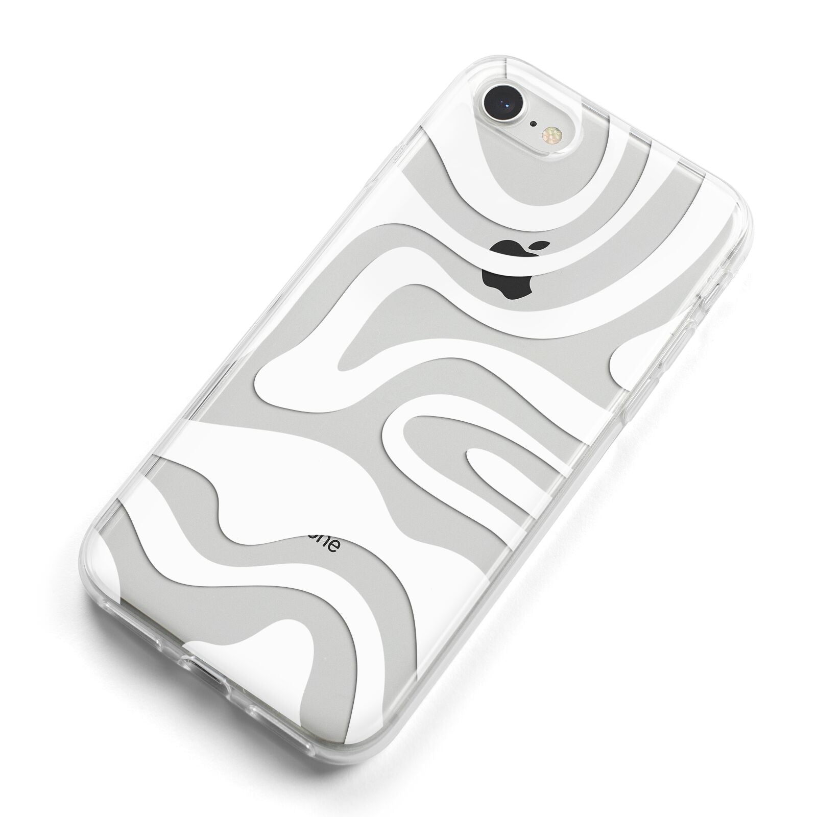White Swirl iPhone 8 Bumper Case on Silver iPhone Alternative Image