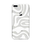 White Swirl iPhone 8 Plus Bumper Case on Silver iPhone