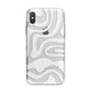 White Swirl iPhone X Bumper Case on Silver iPhone Alternative Image 1