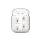 White Swiss Shepherd Dog Icon with Name AirPods Case