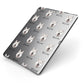 White Swiss Shepherd Dog Icon with Name Apple iPad Case on Grey iPad Side View