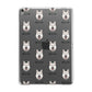 White Swiss Shepherd Dog Icon with Name Apple iPad Grey Case