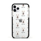 White Swiss Shepherd Dog Icon with Name Apple iPhone 11 Pro in Silver with Black Impact Case