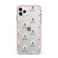White Swiss Shepherd Dog Icon with Name iPhone 11 Pro Max Impact Pink Edge Case