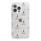White Swiss Shepherd Dog Icon with Name iPhone 13 Pro Clear Bumper Case