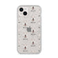 White Swiss Shepherd Dog Icon with Name iPhone 14 Plus Glitter Tough Case Starlight