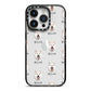 White Swiss Shepherd Dog Icon with Name iPhone 14 Pro Black Impact Case on Silver phone