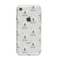 White Swiss Shepherd Dog Icon with Name iPhone 8 Bumper Case on Silver iPhone
