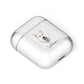 White Swiss Shepherd Dog Personalised AirPods Case Laid Flat