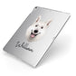 White Swiss Shepherd Dog Personalised Apple iPad Case on Silver iPad Side View