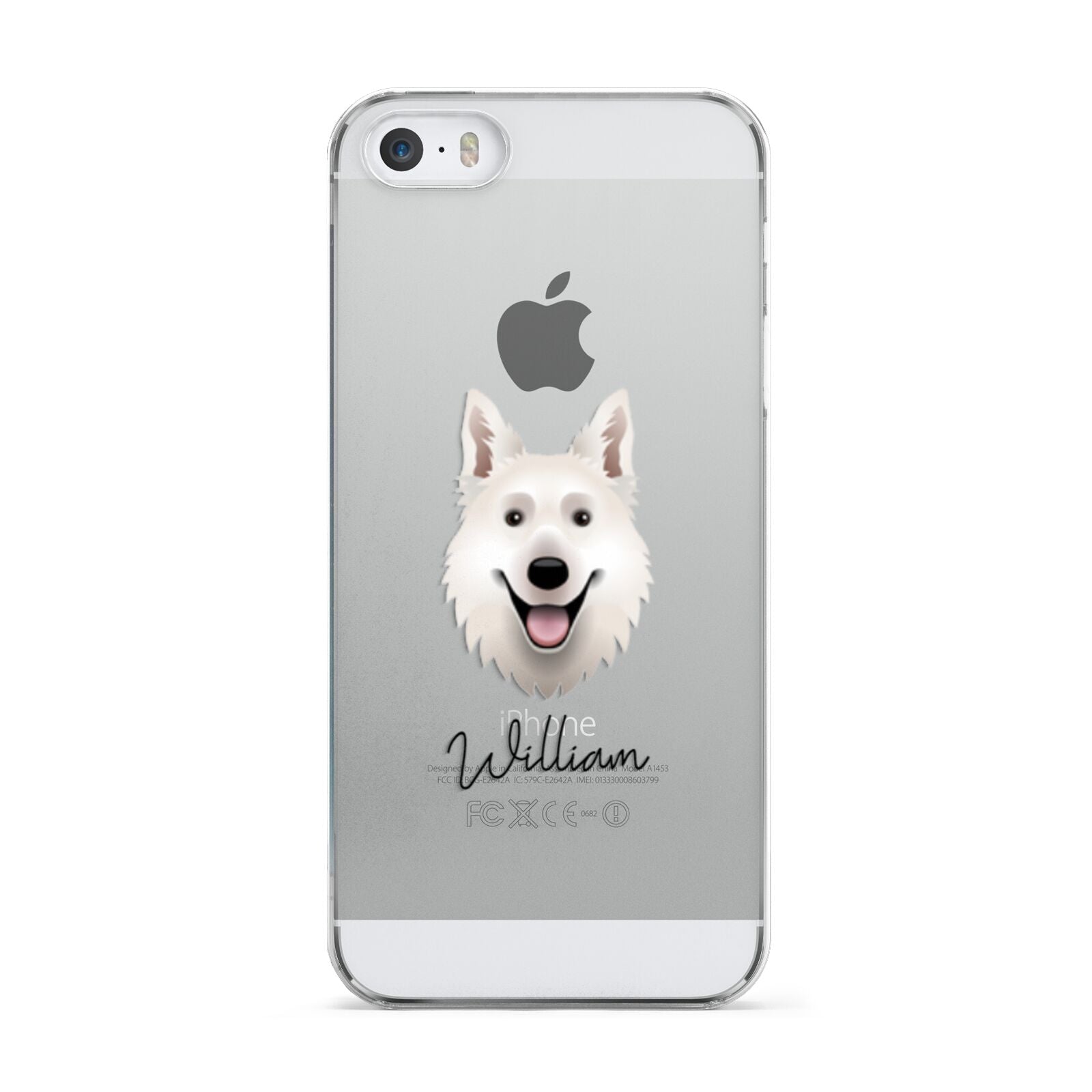 White Swiss Shepherd Dog Personalised Apple iPhone 5 Case