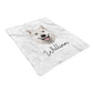White Swiss Shepherd Dog Personalised Large Fleece Blankets