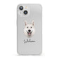White Swiss Shepherd Dog Personalised iPhone 13 Clear Bumper Case