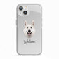 White Swiss Shepherd Dog Personalised iPhone 13 TPU Impact Case with White Edges