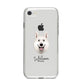 White Swiss Shepherd Dog Personalised iPhone 8 Bumper Case on Silver iPhone