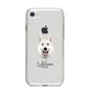 White Swiss Shepherd Dog Personalised iPhone 8 Bumper Case on Silver iPhone
