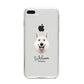 White Swiss Shepherd Dog Personalised iPhone 8 Plus Bumper Case on Silver iPhone