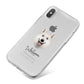 White Swiss Shepherd Dog Personalised iPhone X Bumper Case on Silver iPhone