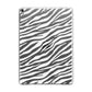 White Zebra Print Apple iPad Grey Case
