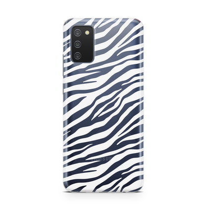 White Zebra Print Samsung A02s Case