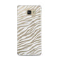 White Zebra Print Samsung Galaxy A5 2016 Case on gold phone