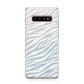 White Zebra Print Samsung Galaxy S10 Plus Case