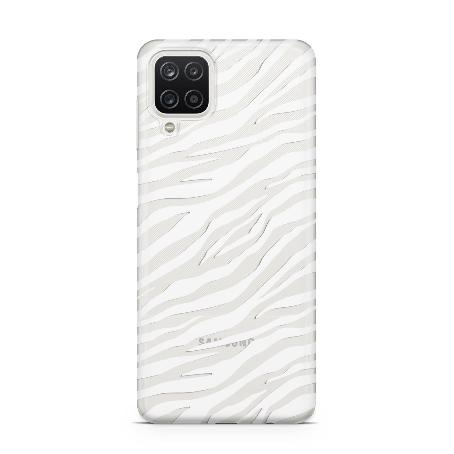 White Zebra Print Samsung M12 Case