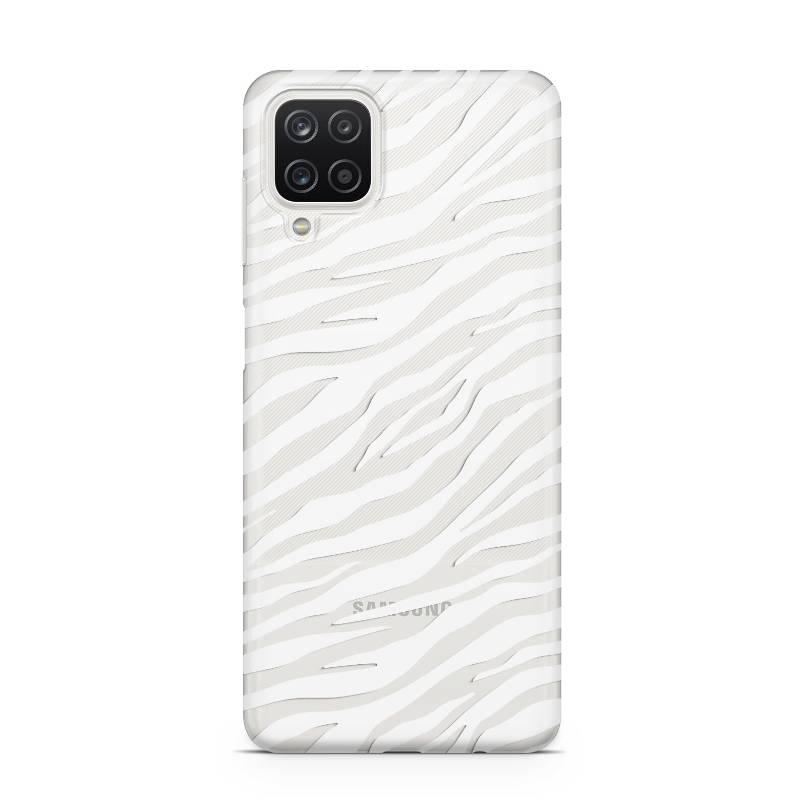 White Zebra Print Samsung M12 Case
