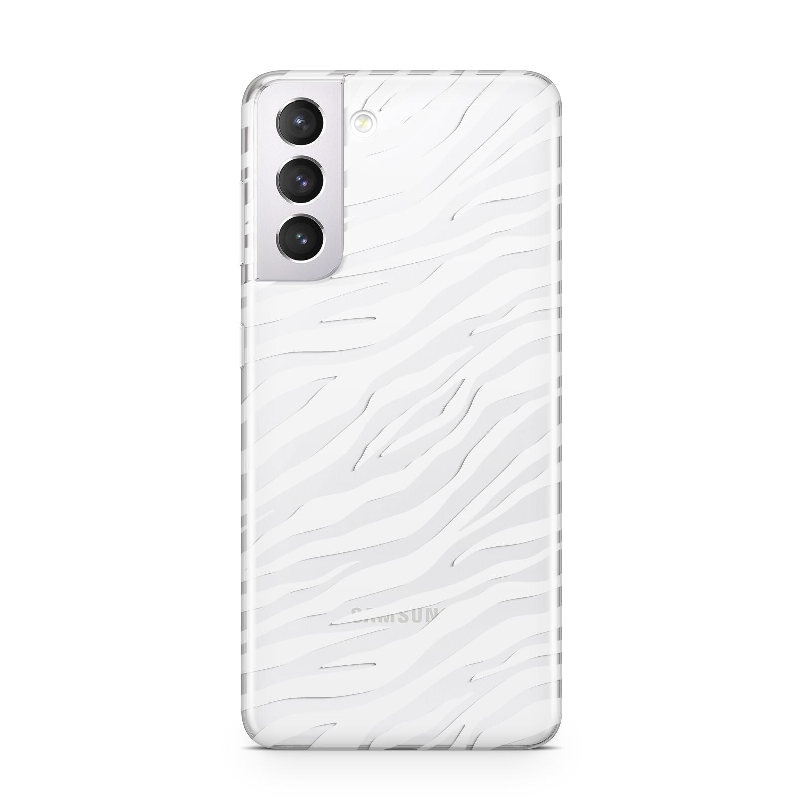 White Zebra Print Samsung S21 Case
