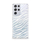 White Zebra Print Samsung S21 Ultra Case