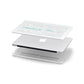White and Blue Parcel Label with Name Apple MacBook Case in Detail